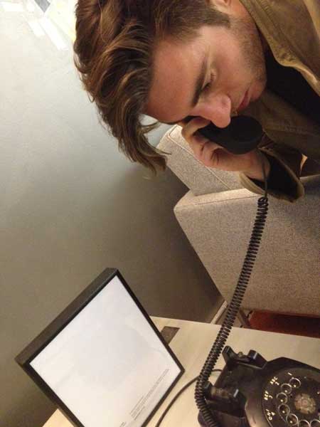 man on phone
